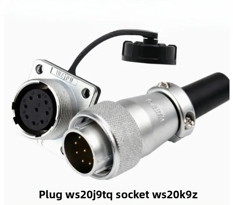 

WS20 Aviation Plug TQ Connector 2 Pins 3 Pins Flange Socket Z Male and Female Docking Head Copper Needle Gold