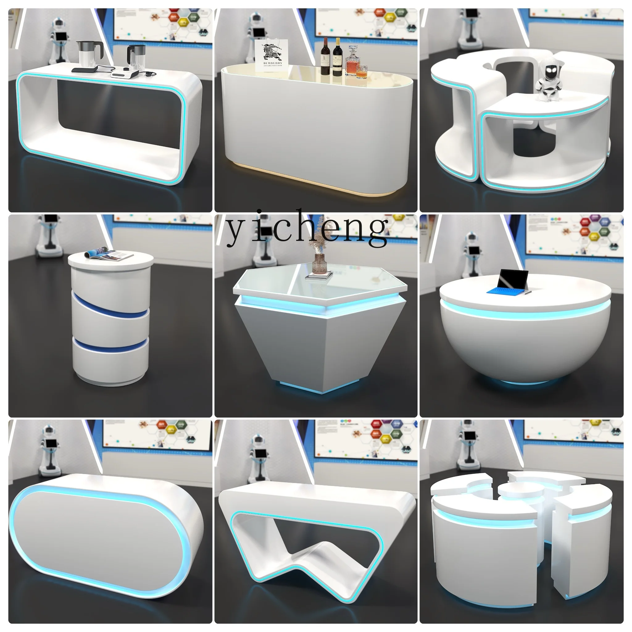 

TWR Display Stand Irregular Painted Display Cabinet Science Museum Display Cabinet Creative