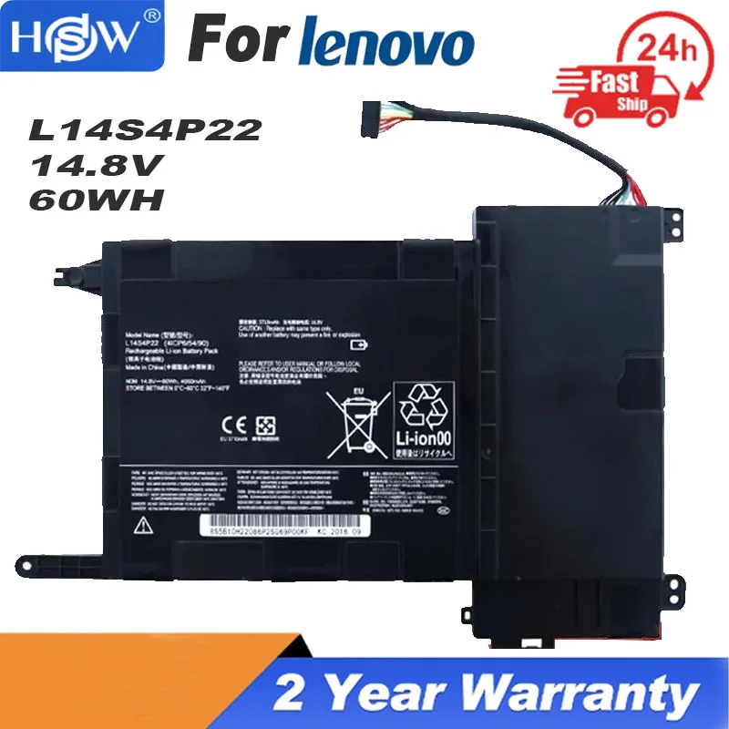 

L14S4P22 L14M4P23 Laptop Battery For Lenovo IdeaPad Y700 Y701 Y700-17iSK Y700-15ISK Series 5B10H22084 14.8V 4050mAh