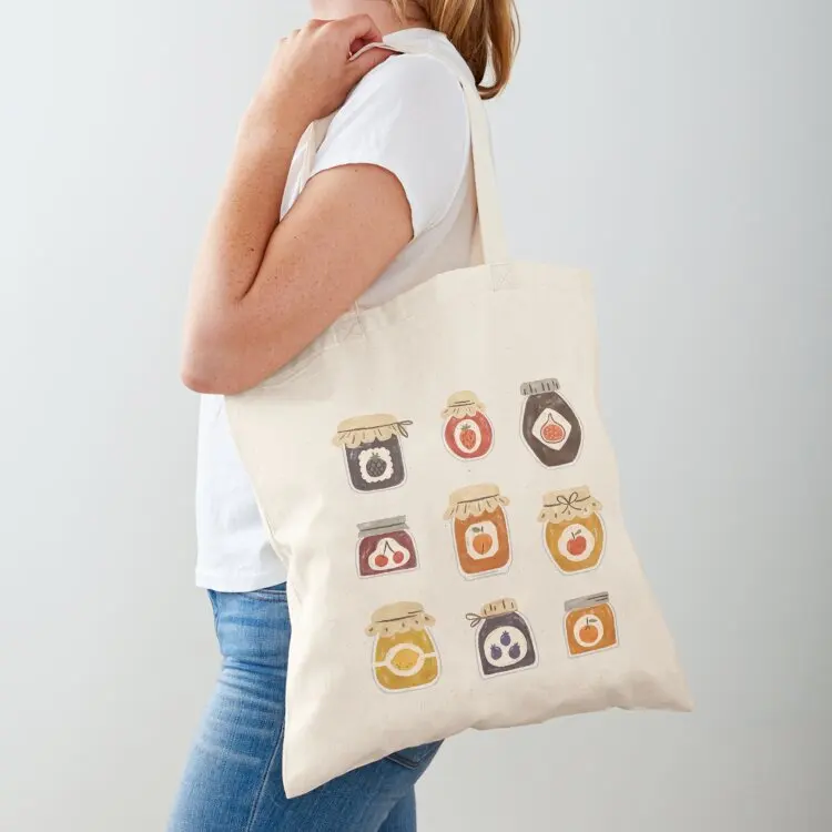 

Jam Jars Tote Bag Custom bag Handbags canvas shopping bag Woman shopper