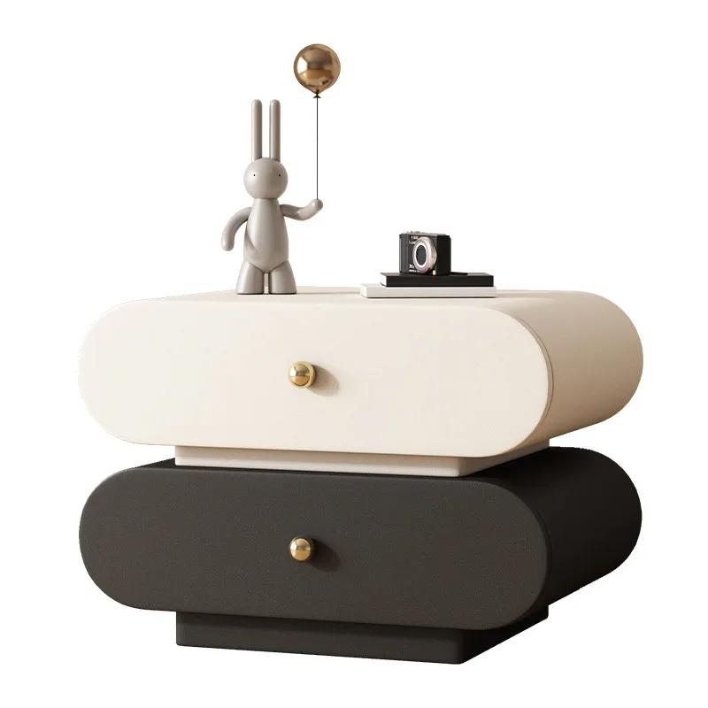 

Italian light luxury Internet celebrity all solid wood, bedside table, high end bedside storage cabinet