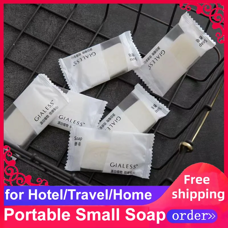 Free Shipping Wholesale High End Good Quality Portable  Scented Soap Independent Smaill 7g Hotel Supplies Pocket Soap