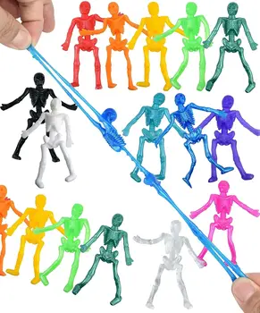 10/100裝兒童彈性骷髏玩具,顏色隨機,可彈性捏捏樂,適合兒童萬聖節派對禮物 10 最佳銷售 大量派對禮品 - №2