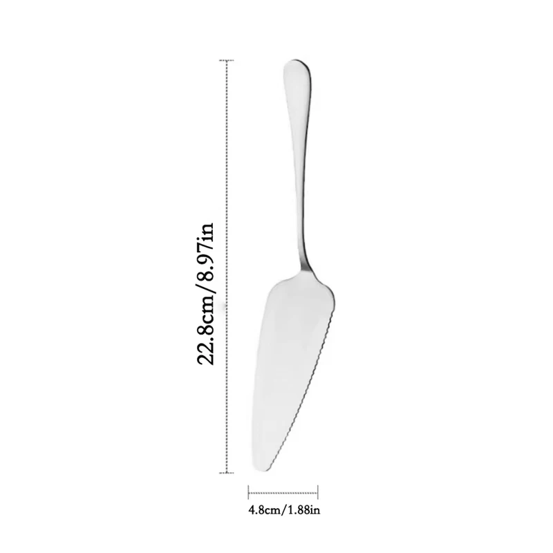 2/4/8pcs stainless steel serrated cake spatula, cake spatula for wedding and birthday party, dessert pizza knife.