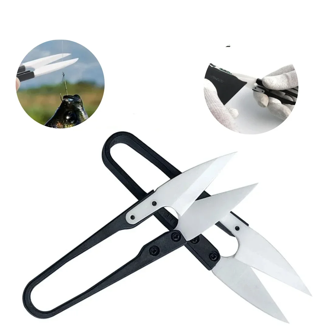 RELIFE RL-102 Ceramic Insulated U-Scissors High Hardness Special Scissors Anti-static Cable Tailor Scissors for Phone Repair