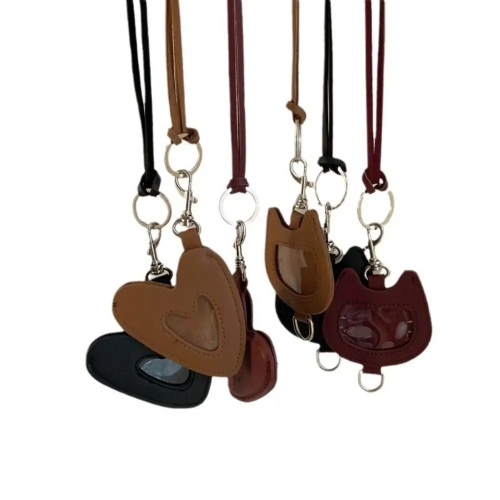 Cat Purse Long Heart Necklace Simple Fashion Pu Leather Necklace Trend Wear Hanging Clothing Accessories Sweater Chain Pendant