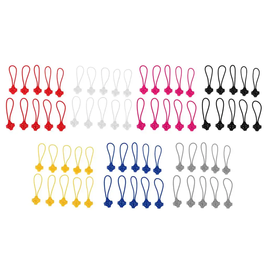 10Pcs zipper tag pulls Zipper Extension Pulls Nylon Cord Zipper Tag for Backpack