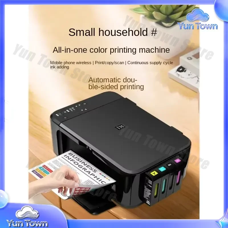 For Color Printer For Home Small Copy and Scan Machine For Mobile Phone Wireless Photo Inkjet Ink Tank All in One Printer view 2