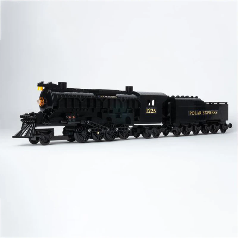 الكلاسيكية الرجعية قطار سلسلة القطبية اكسبرس قاطرة البخار MOC اللبنات DIY بها بنفسك تجميع الطوب الفضاء لعبة تعليمية إبداعية