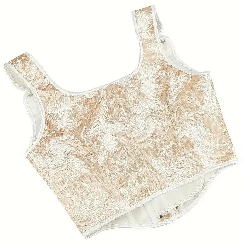 يمكن ربط حزام الكتف المزدوج المطبوع بفيونكة، إنه قميص مثير بدون حمالات وتشكيل الجسم للنساء