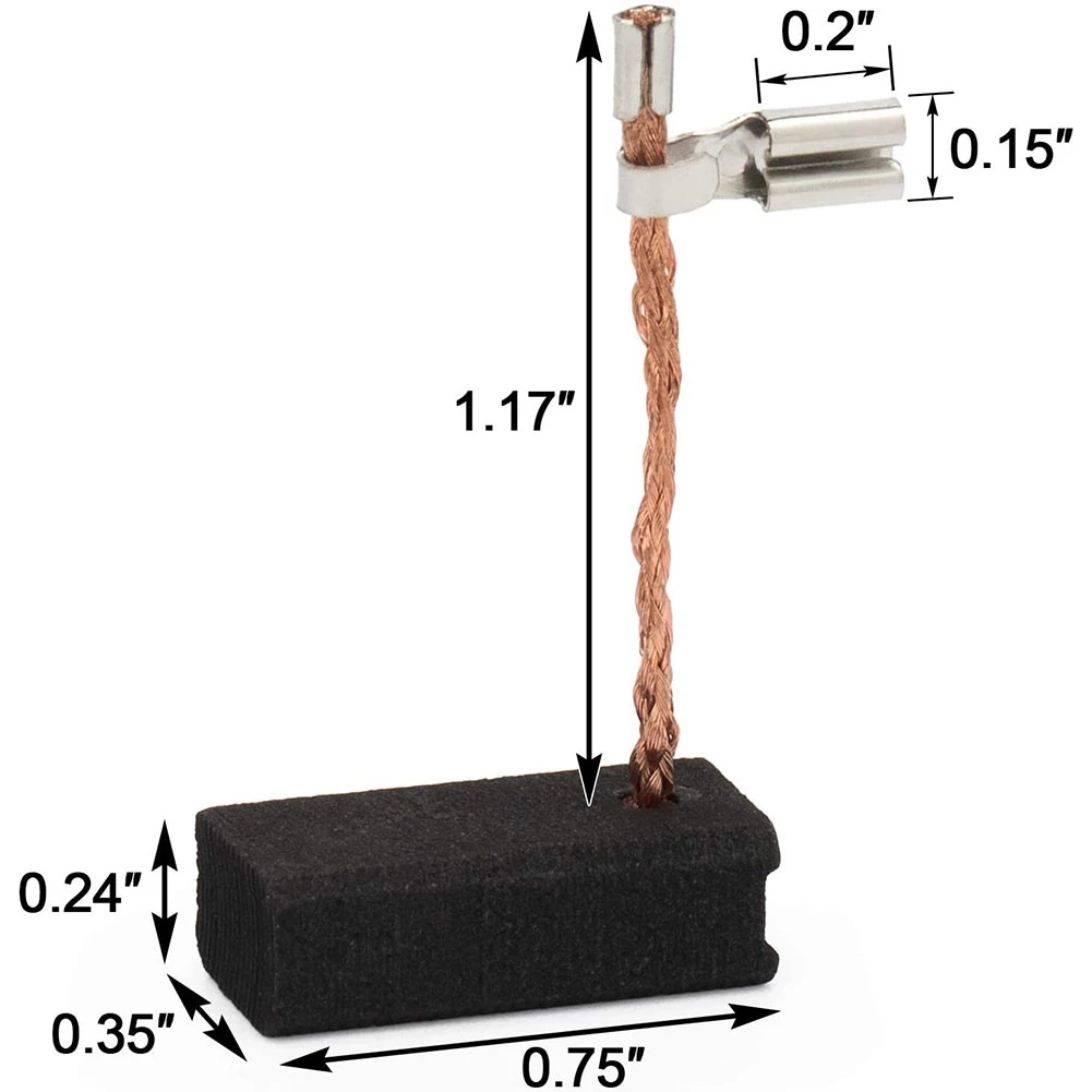 Spazzola di carbone AA86 4 pezzi compatibile per router DWP611 Porter Cable 450, sostituzione per DWP611PK, A27343 (6X9X19,5 mm)