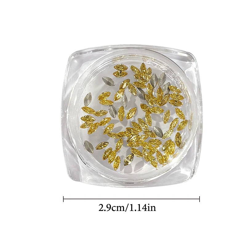 50 pezzi zircone giallo dorato mini cristallo occhio di cavallo diamanti brillano nail art strass decorazioni ciondoli per manicure