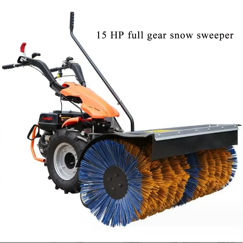 Professional Industrial Snowblower Front Mounted 15HP Engine Snow Thrower with Snow Plow Attachment