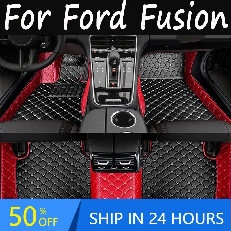 

LHD Carpets For Ford Fusion Mondeo 2016 2015 2014 2013 Car Floor Mats Leather Custom Waterproof Accessories Rugs Decoration