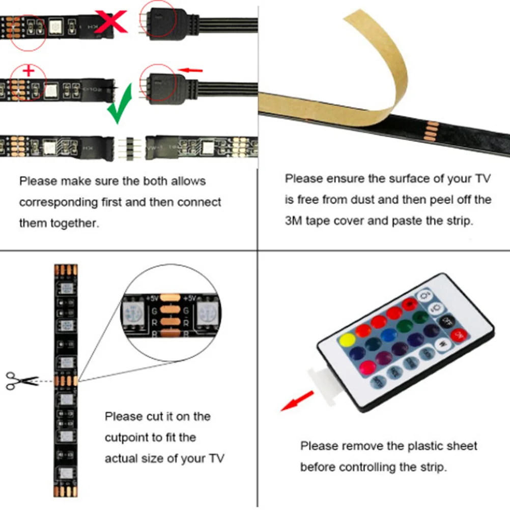 

LED Strip Light Flexible Rope USB -saving Waterproof Decorative Light for Desk Bookshelf Closet Outdoor Party