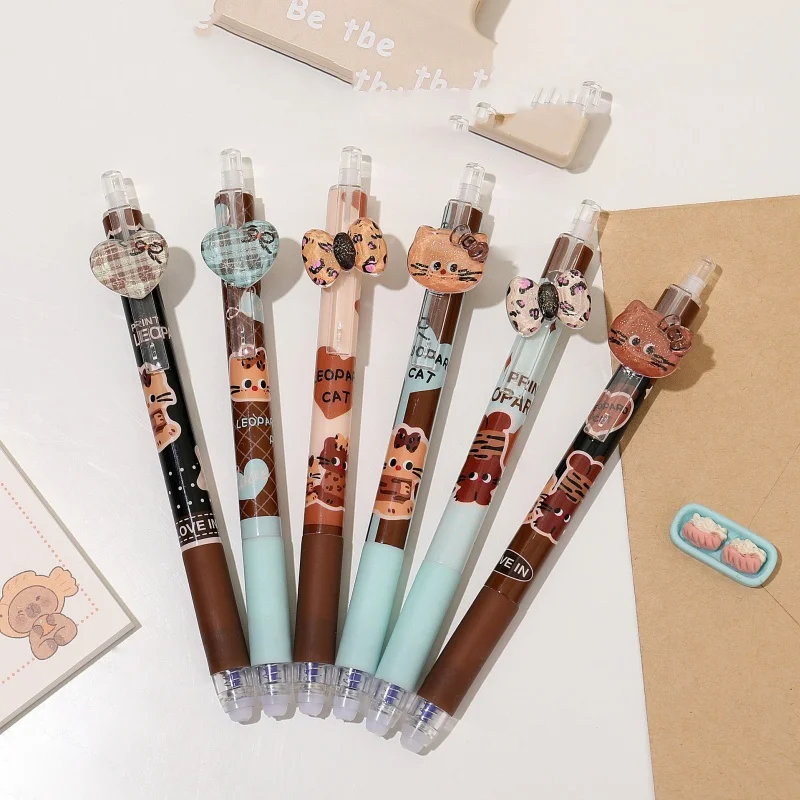 

36PCS/ лот KAWAII CAT стираемый пресс гель Пен мило 0,5 мм синие чернила нейтральные ручки для написания канцелярских школьных принадлежностей