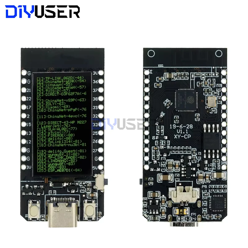 DIYUSER T-Display ESP32 WiFi And Bluetooth-Compatible Module Development Board 1.14 Inch LCD Control