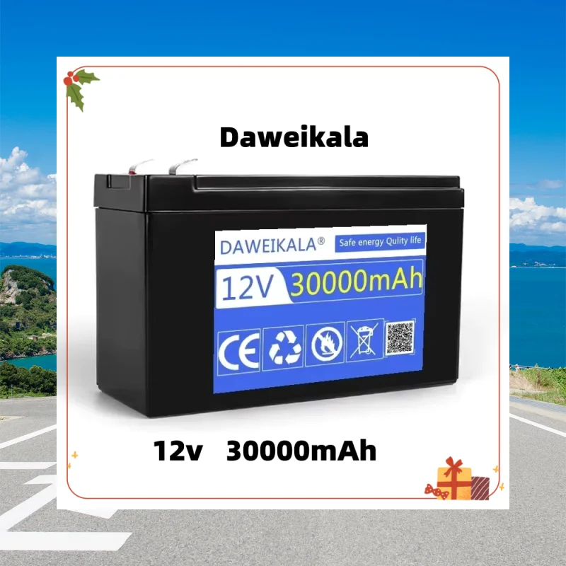 

12V Battery 30Ah 18650 lithium battery pack 30A sprayer built-in high current BMS electric vehicle battery 12.6V 3A charger