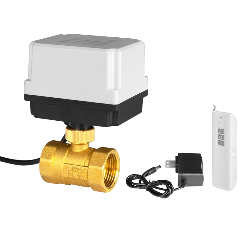 

1 Inch Normally Closed Brass/stainless Steel Electric Ball Valve NPT Threaded Connection Remote Wireless Remote Control Valve