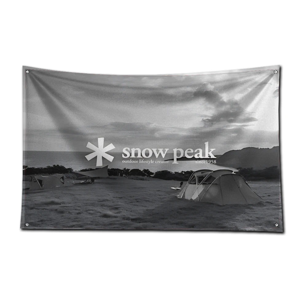 3x5 Ft Snows Peaks Flag Polyester Digital Printing Banner for Garage Wall Art Out Door Decoration With Brass Grommets