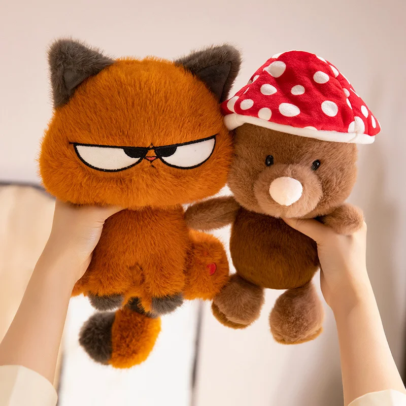 

25/35 см милый оранжевый кот плюшевая игрушка мягкий крутой котенок крот мягкая кукла креативный домашний декор игрушка каваи подарок на день рождения и Рождество