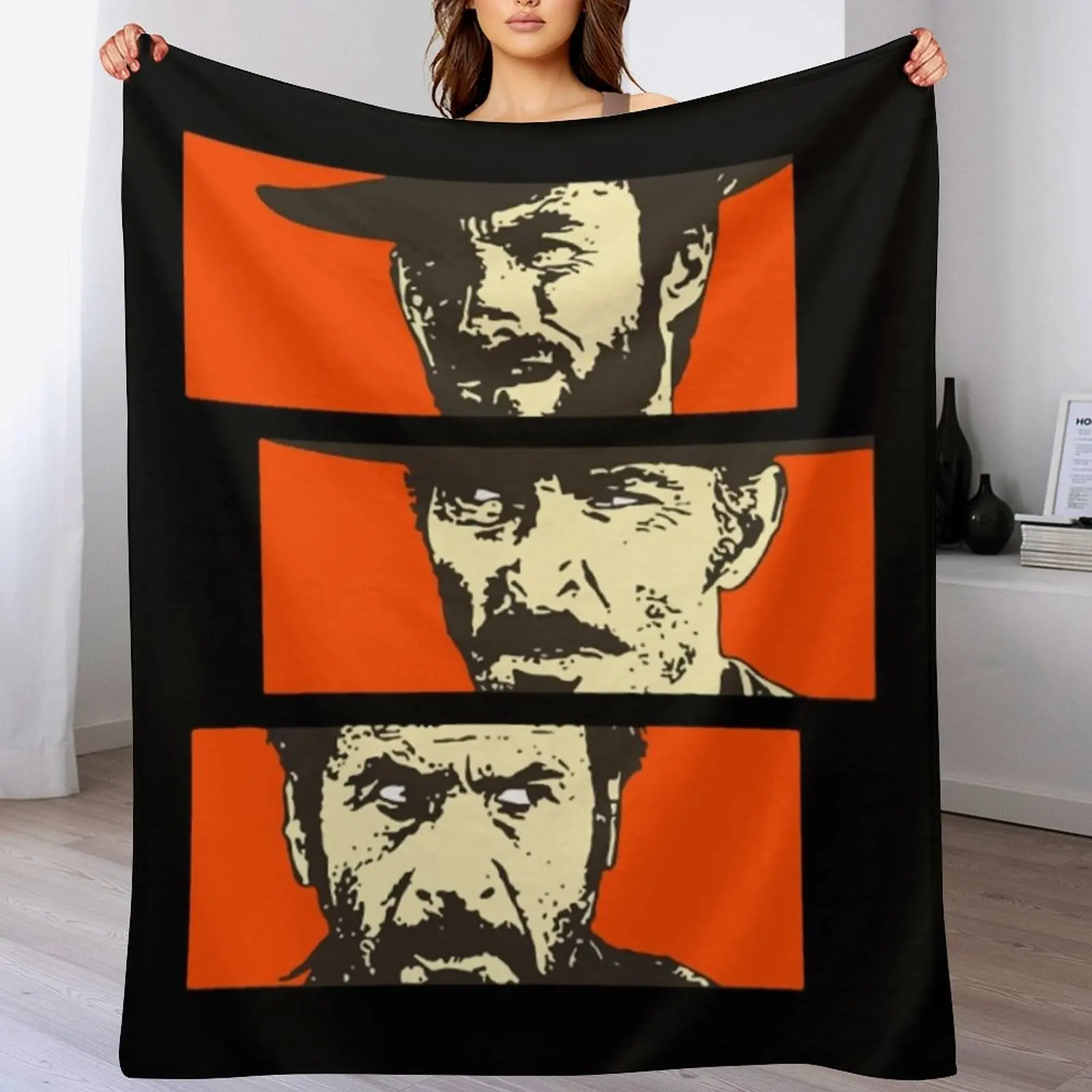 

The Good The Bad And The Ugly Throw Blanket Warm Plush Fuzzy Blanket for Living Room