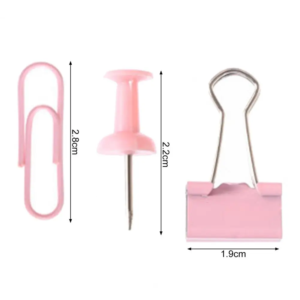 Paper Clip Set Durable Rustproof Dovetail Clamp I-shaped Nail Set with Storage Box for Office School Organization