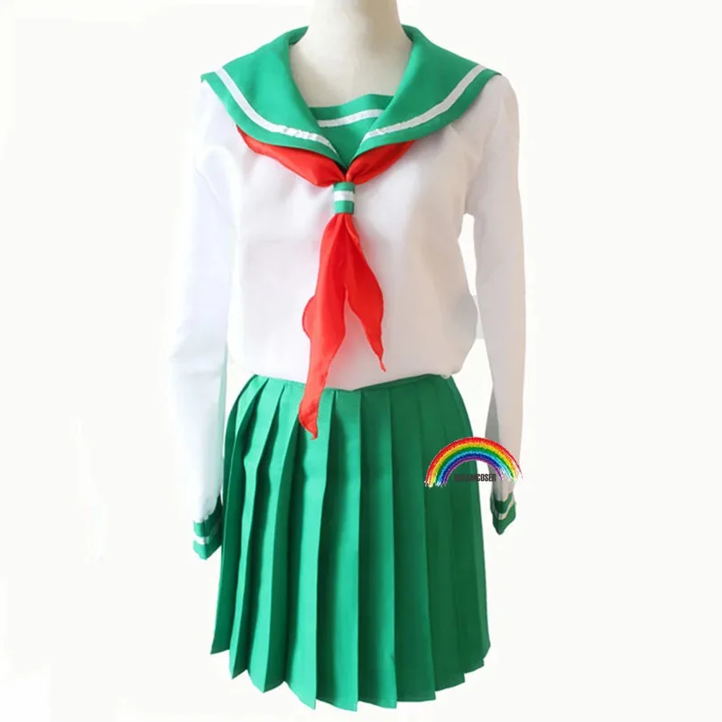 جديد 2025 أزياء أنيمي إينوياشا التأثيرية الأحمر ثوب الكيمونو الياباني Higurashi Kagome كيكيو سيشومارو لحفلات الهالوين الباروكات F ★ AA9X