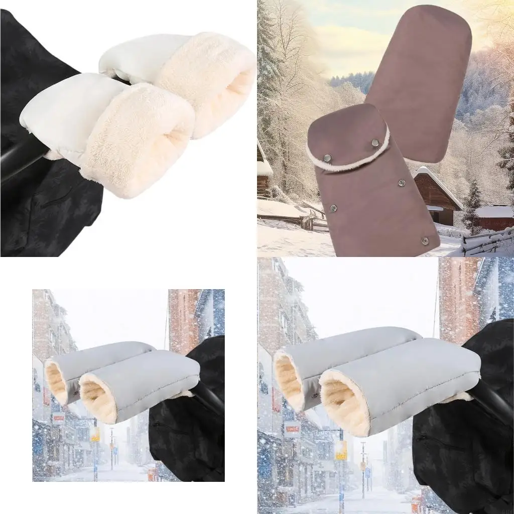 

54DF Pram Gloves, Waterproof Pushchair Hand Muff Pram Gloves for Strollers Mittens