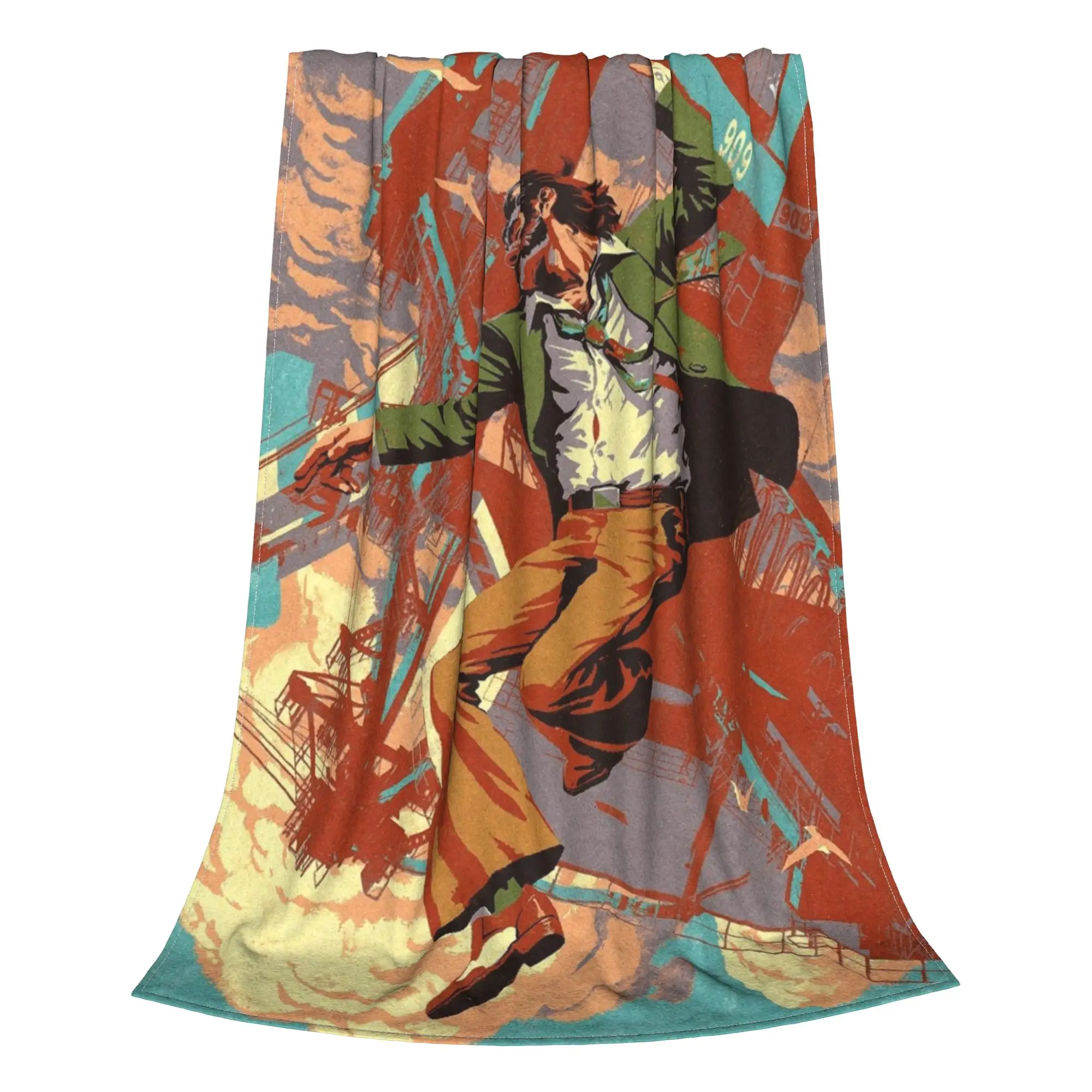 Disco Elysium Disco Elysium Blanket Summer Breathable Lightweight Throw Blankets For bed  Plush Thin Quilt