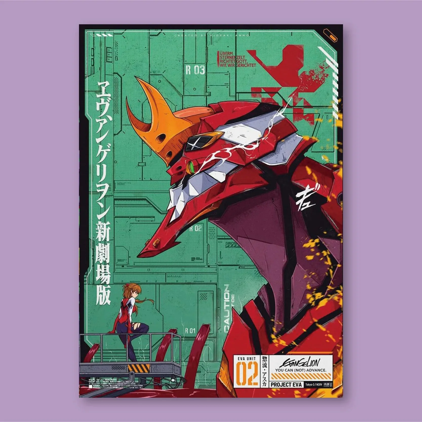 Evangelion EVA Frameless Canvas Poster HD Comic Peripheral Wall Art Unit 00 Bedroom Dorm Decor view 5