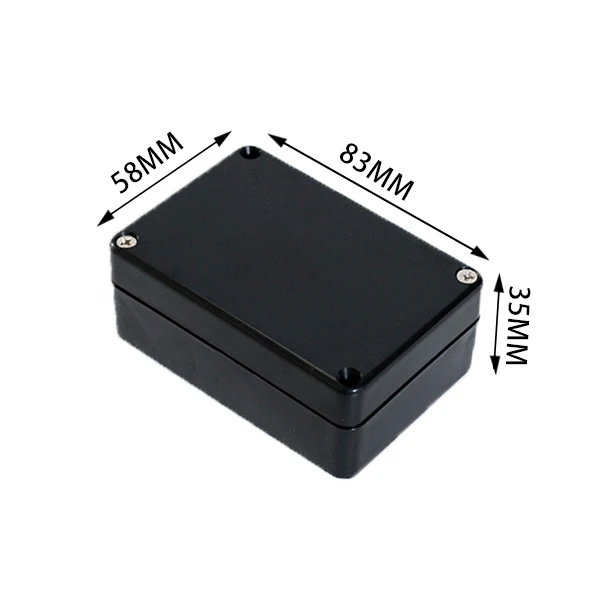 Black Box Wasserdichtes Gehäuse für den Außenbereich, Kunststoffbox, elektronisches Projektgehäuse, Instrumentenwasserdichtes Anschlusskastengehäuse