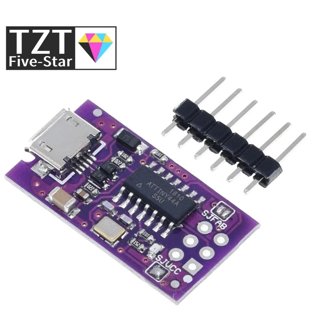 Micro USB Tiny AVR ISP ATtiny44 ATTiny45 ATTiny85 USBTinyISP Programmer Module For  IDE Bootloader ISP Microcontroller 5V