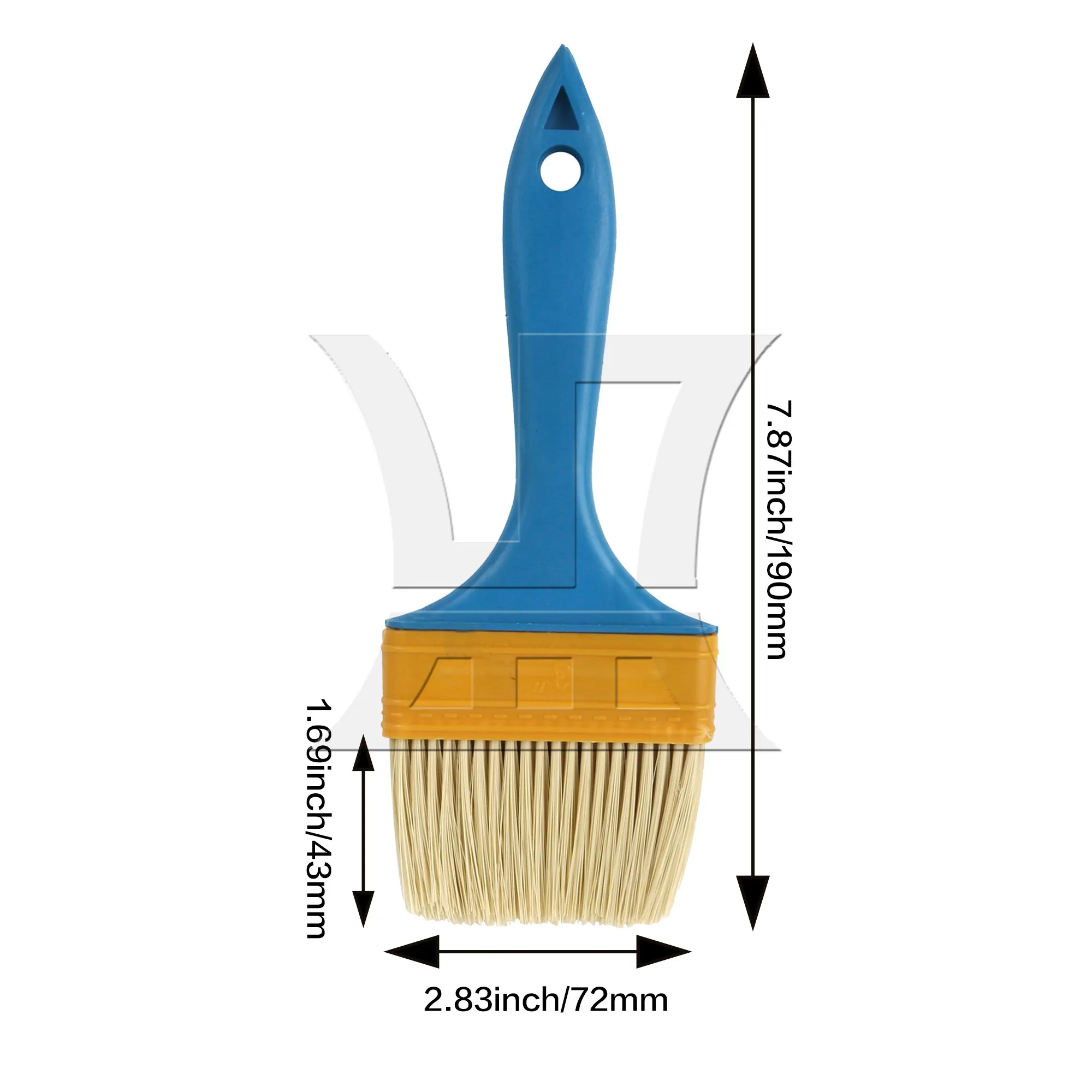 Pinte a escova para o armário, melhoria home, com punho plástico, 3 polegadas, 35 pcs