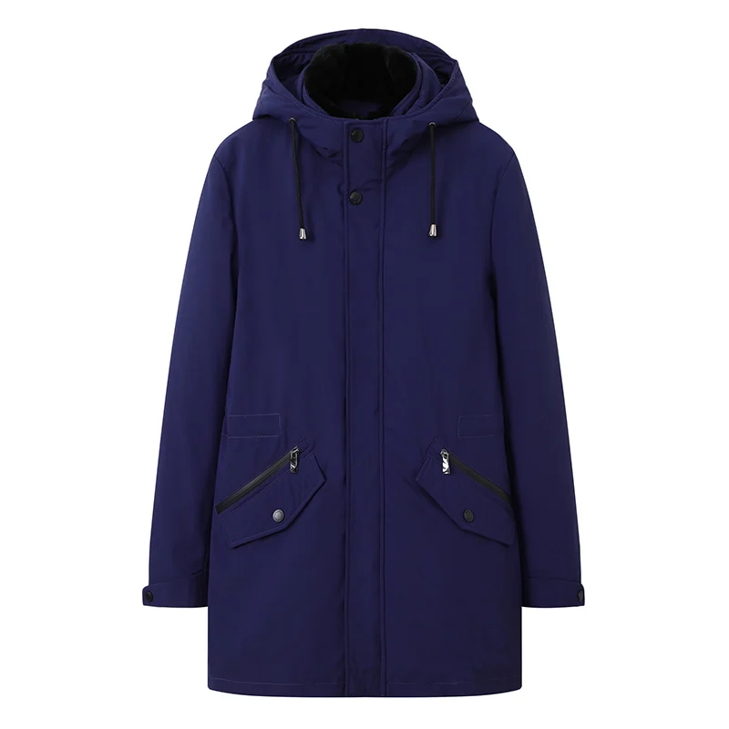 

Утепленная меховая куртка мужская с капюшоном, зимняя новинка, молодежная повседневная верхняя одежда средней длины для ежедневной носки