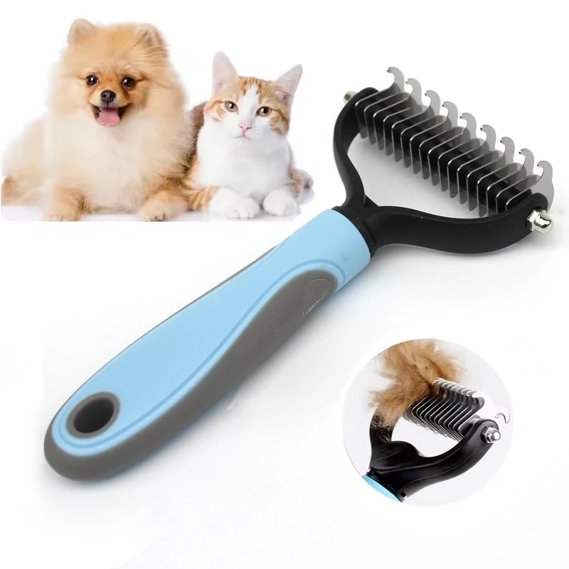 

Professional Pet Deshedding Brush Dog Cat Grooming Tool Hair Fur Remover Undercoat Knot Cutter Comb for Puppy Shedding Supplies