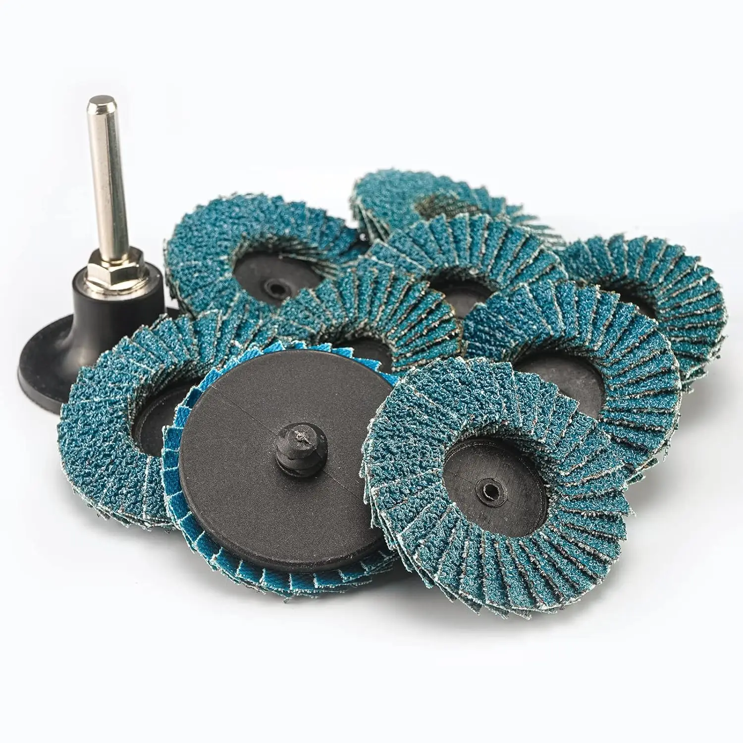 

30 Pcs 2" Mini Flap Discs, Assorted 40/60/80 Grit, Zirconia, 1/4" Shank, for Metal Grinding