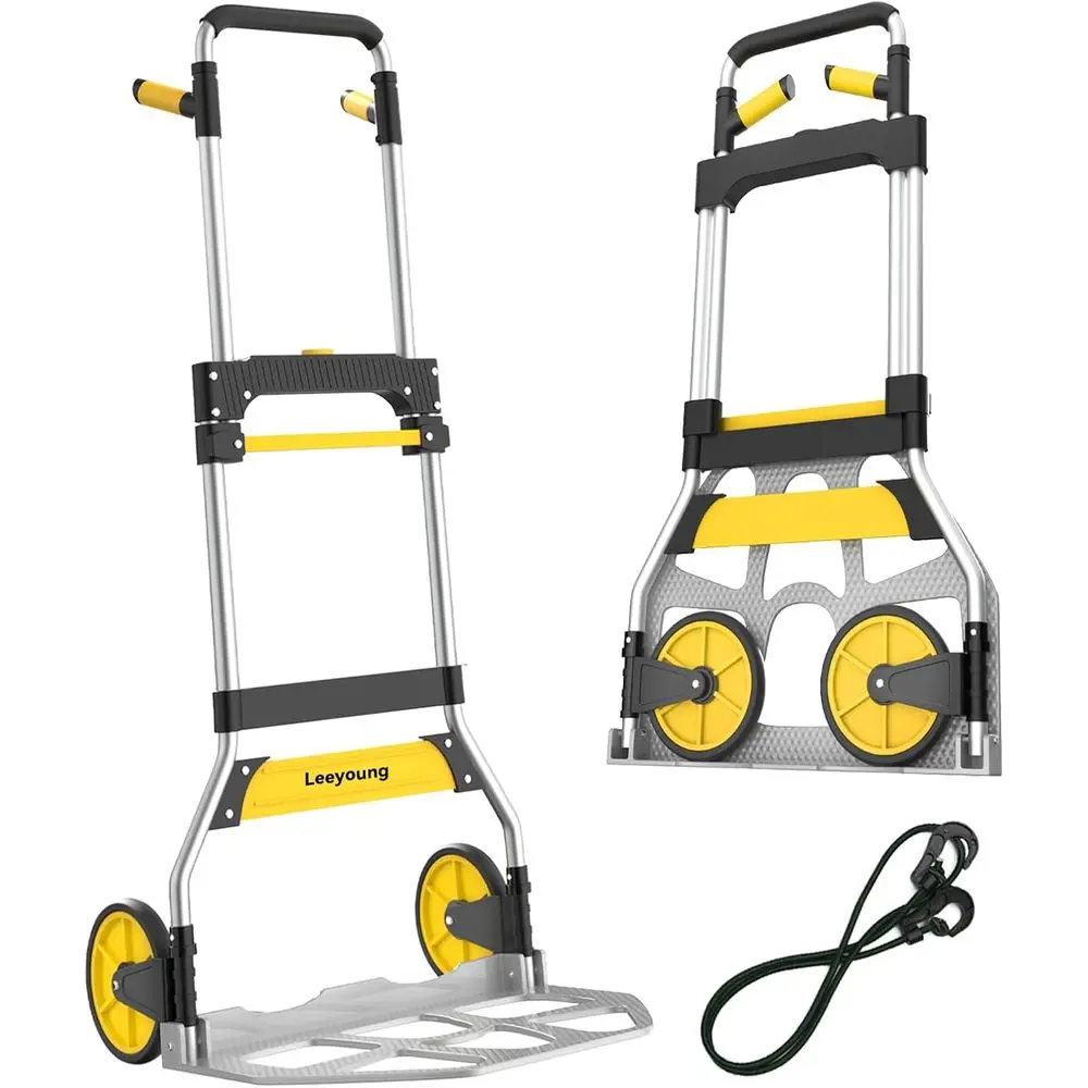 

olding Hand Truck 309lb acity - Collapsible Dolly Cart with 47.3" Adjustable Handle, TPR Wheels & Portable Hand Truck Design, 11