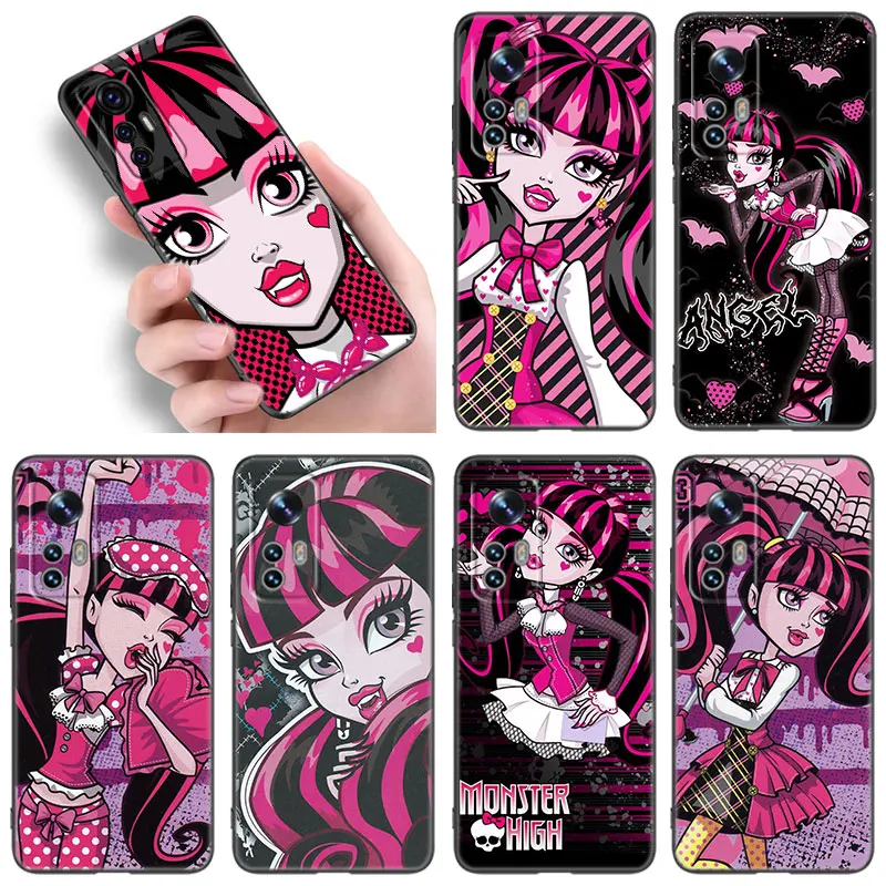 Anime High School Girl Black Silicone Phone Case For Xiaomi Mi 9 SE 8 10T 11 12 13 Lite 9T 11T 12S 12T 13T 14 Pro 5G NE 11i 12X