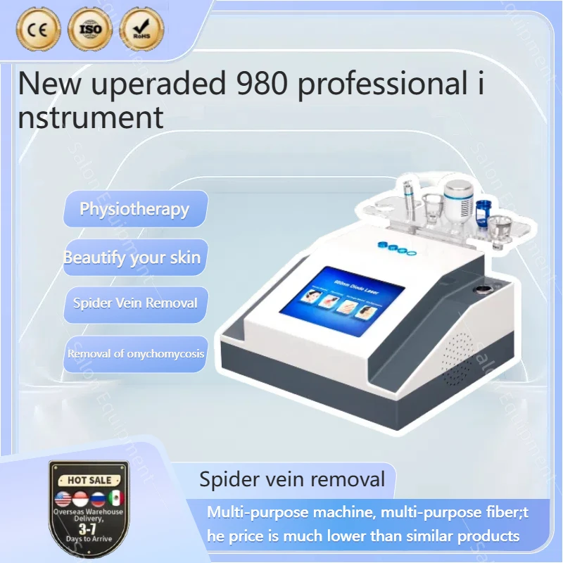 

4-in-1 980nm Diode Laser Vascular Machine - Spider Veins/Blood Vessels Removal Nail Fungus Treatment.