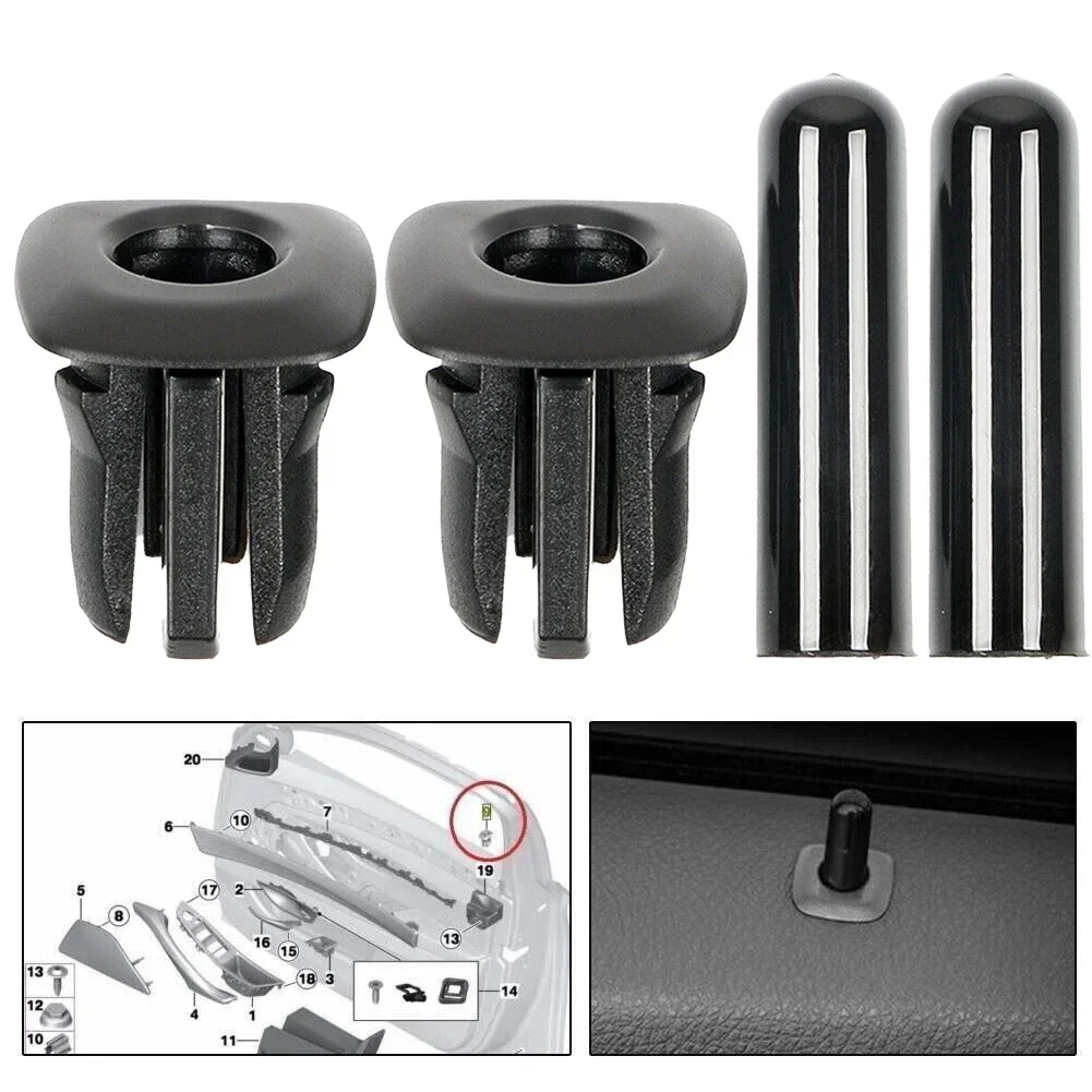 Ensembles de capuchons de bouton de goupille de verrouillage de porte arrière de voiture, noir, BMW Série 5, F10, F18, E39, Accessoires de voiture directs, Vente en gros, Vente chaude la plus récente, 3092, 4 pièces