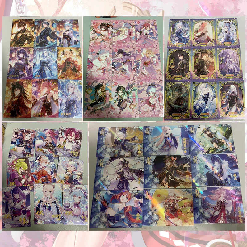 Anime Goddess Story SKP TN HR TS CR XR PR SP Karten Raiden Shogun Shenhe Yae Miko Yelan Ganyu Hu Tao Furina Sammelkarten