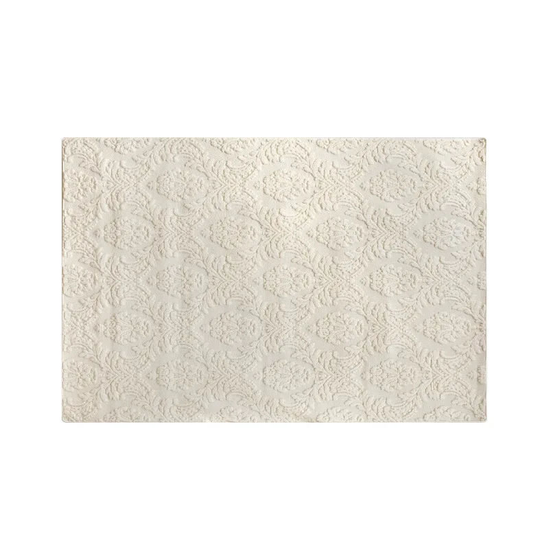 

Waterproof and anti-fouling cream wind living room carpet medieval simple and dirt-resistant bedroom bedside floor mat