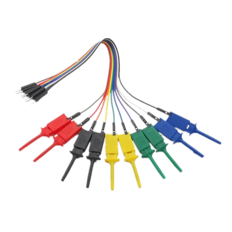 20cm 10 Needle Hook Clamp Kit Logic Analyzer Cable Clamp Probe Logic Analyzer Cable Test Lead For Connect Chips