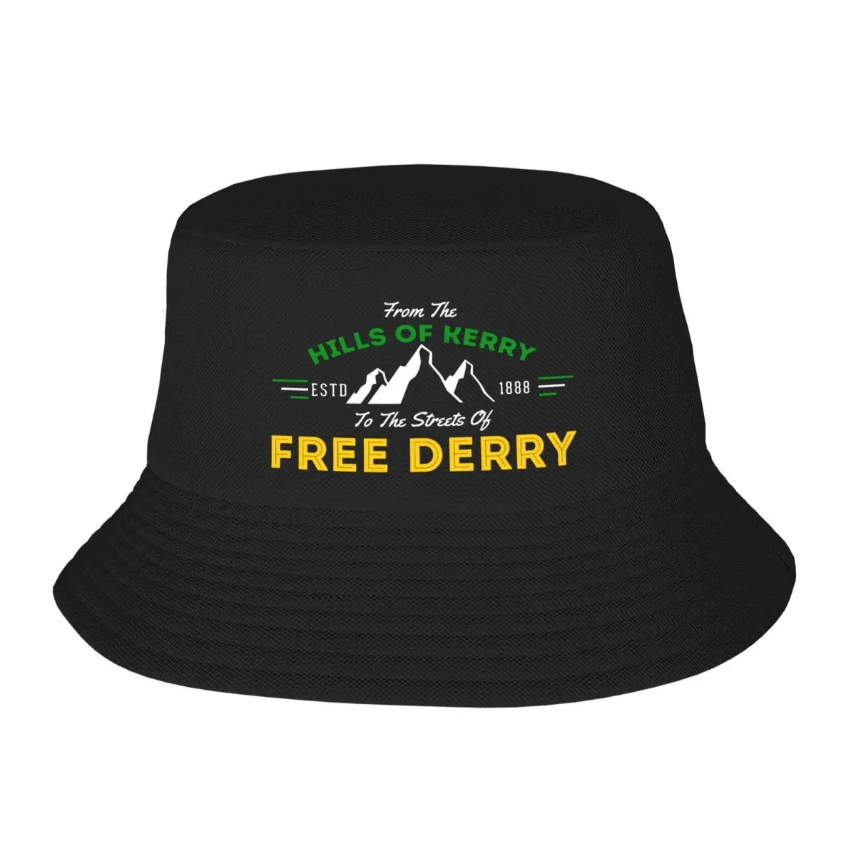 Hills Of Kerry, Streets Of Free Derry Bucket Hat Christmas Hat Hat Man Luxury Sun Cap New In Hats Man Women's