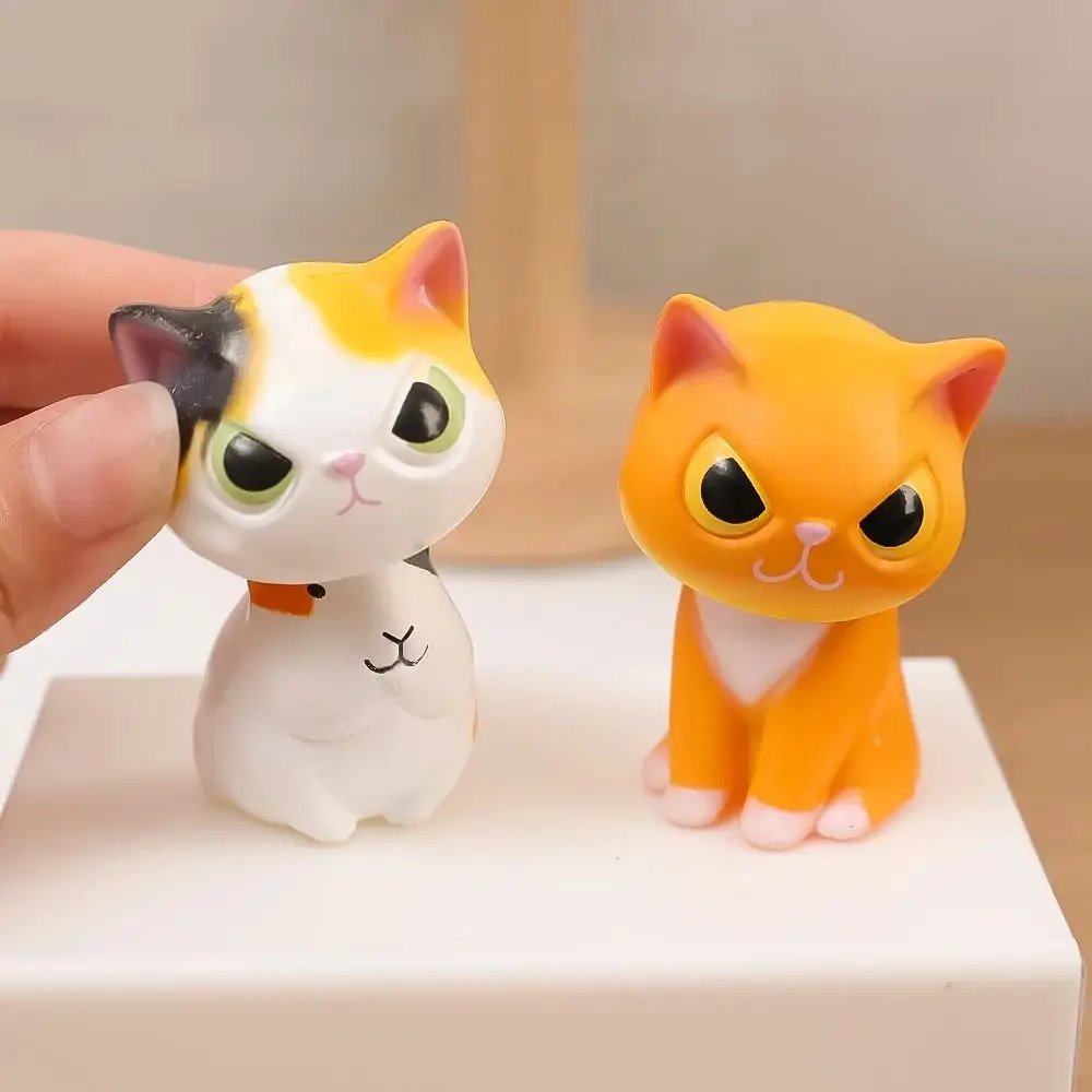 Creative Disguised As Cats Camouflage Animals Ornaments PVC Hand-made Animals Miniatures Cute Cartoon Cat Figurines Desktop