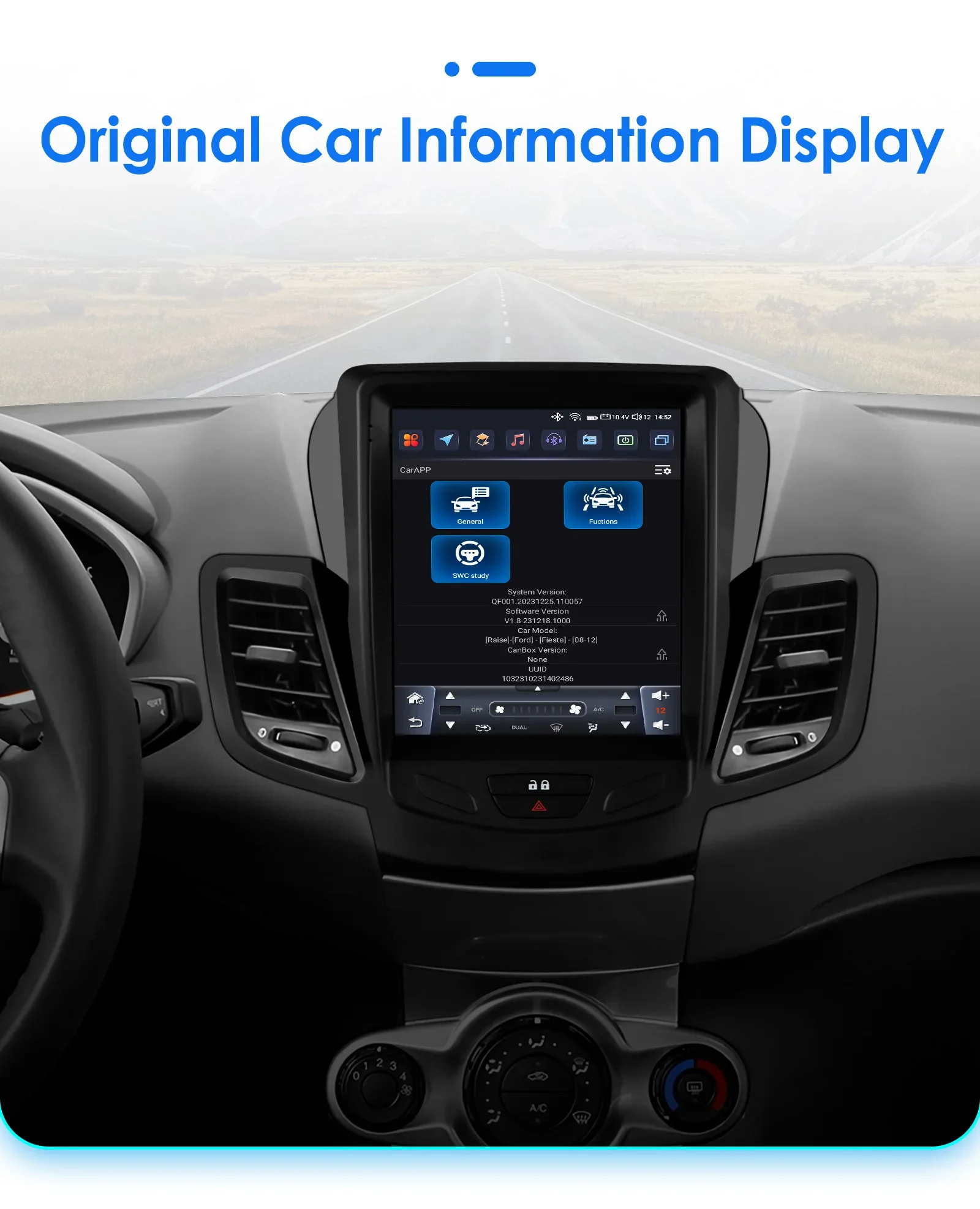 Hizpo 2Din Android 14 Auto-Multimedia-Player für Ford Fiesta MK7 2009–2016 GPS Carplay 4G AI Intelligenter Bildschirm Autoradio 360 Cam – Detail 37