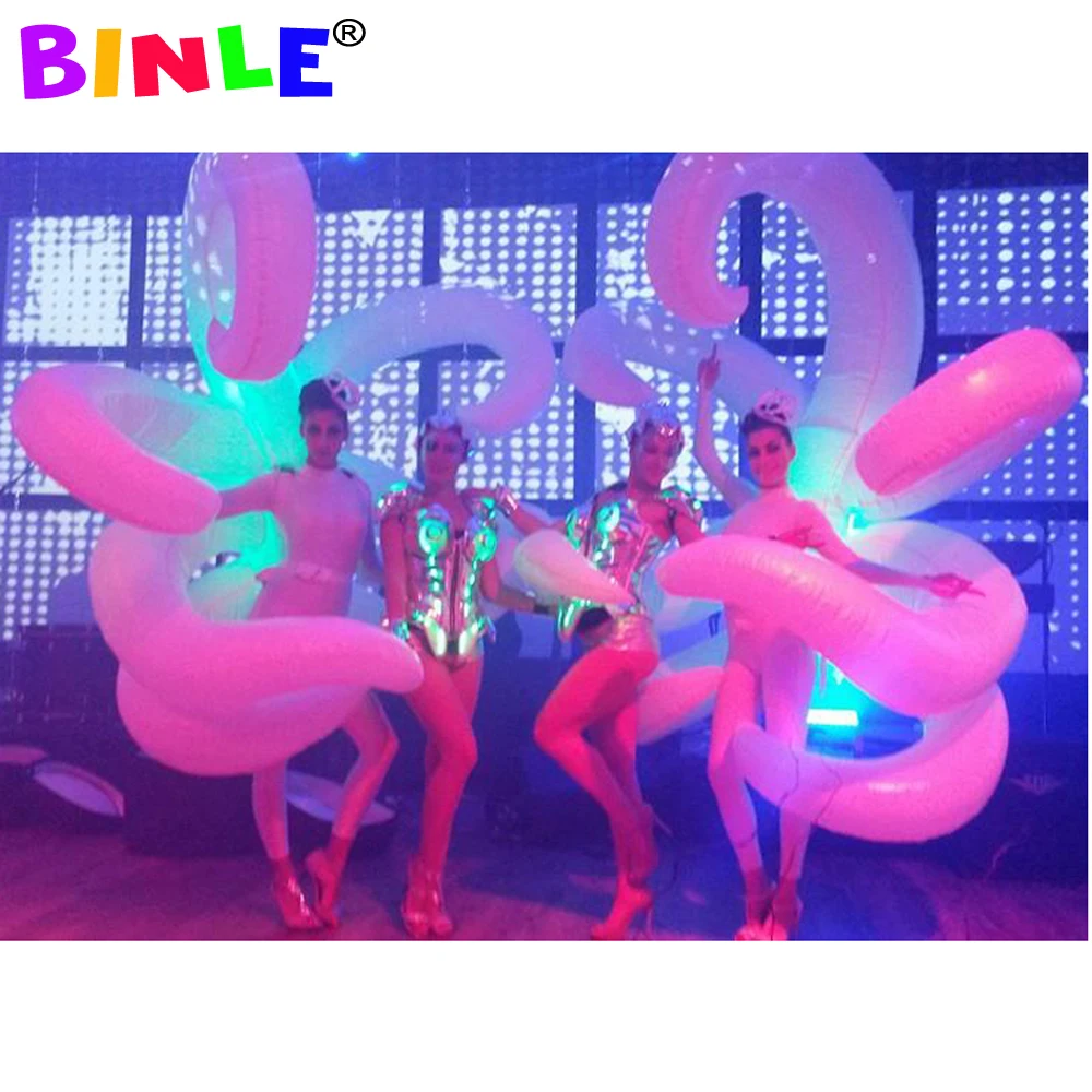 2 Stück buntes aufblasbares Flügelkostüm mit LED-Leuchten, wunderbares Performance-Kostüm für Erwachsene für Nachtparty, Unterhaltung, Tanz