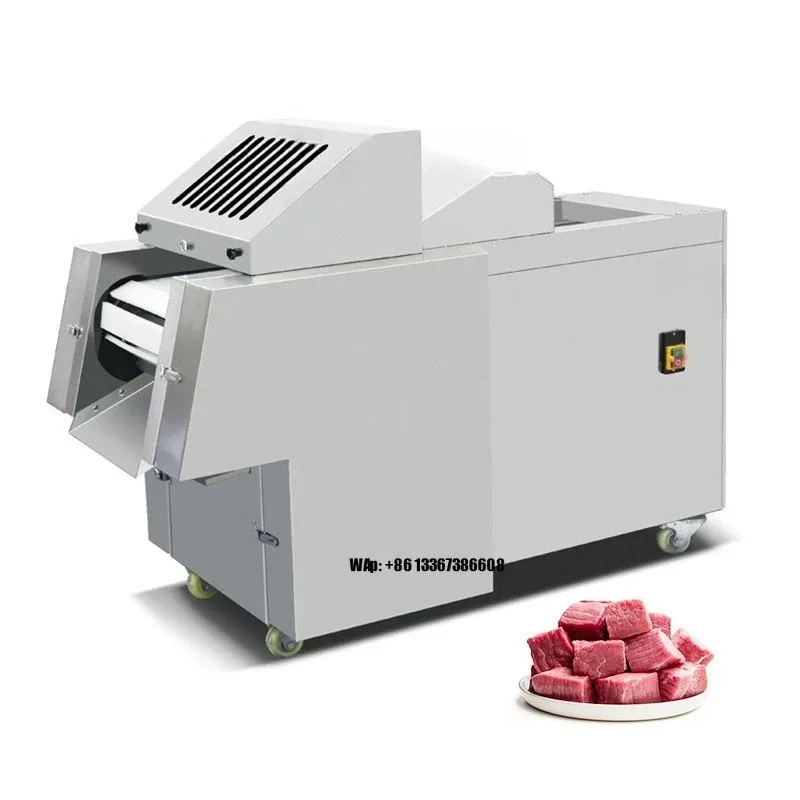 New Fully Automatic Stainless Steel Dicing Machine Commercial Multi-Purpose Portioning Cutter for Frozen Fresh Meat Ribs Chicken