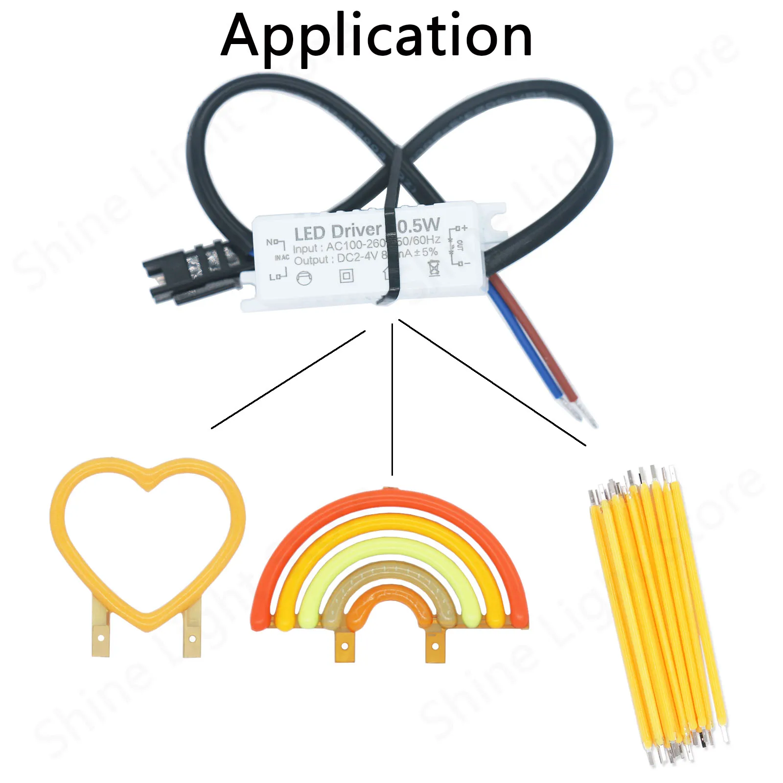 Imagem -06 - Alimentação Constante Atual Driver para Led Filamento Led Driver Transformador Faça Você Mesmo 85ma 0.5w ac 100260v dc 24v Unidade de